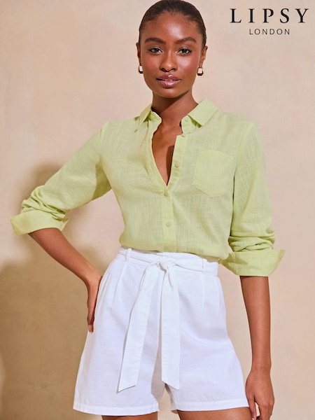 Lipsy Green Pocket Button Through Shirt (B89363) | €13