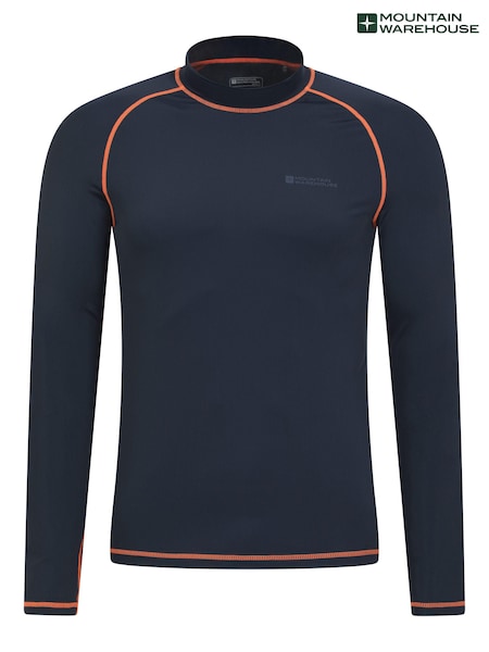 Mountain Warehouse Navy Blue Mens Long Sleeve Rash Vest (B89481) | ₪121