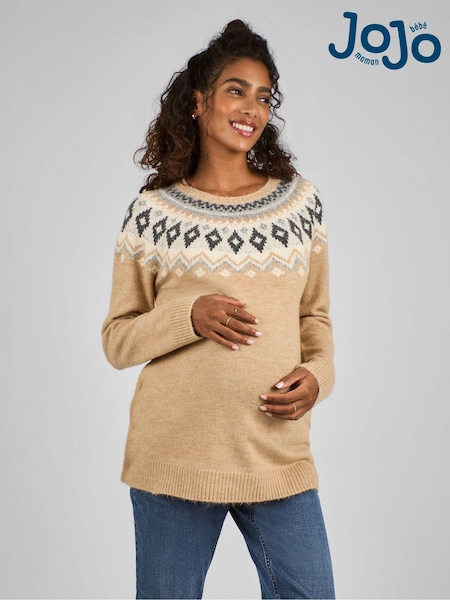 JoJo Maman Bébé Oatmeal Maternity & Nursing Jumper (B89506) | €55