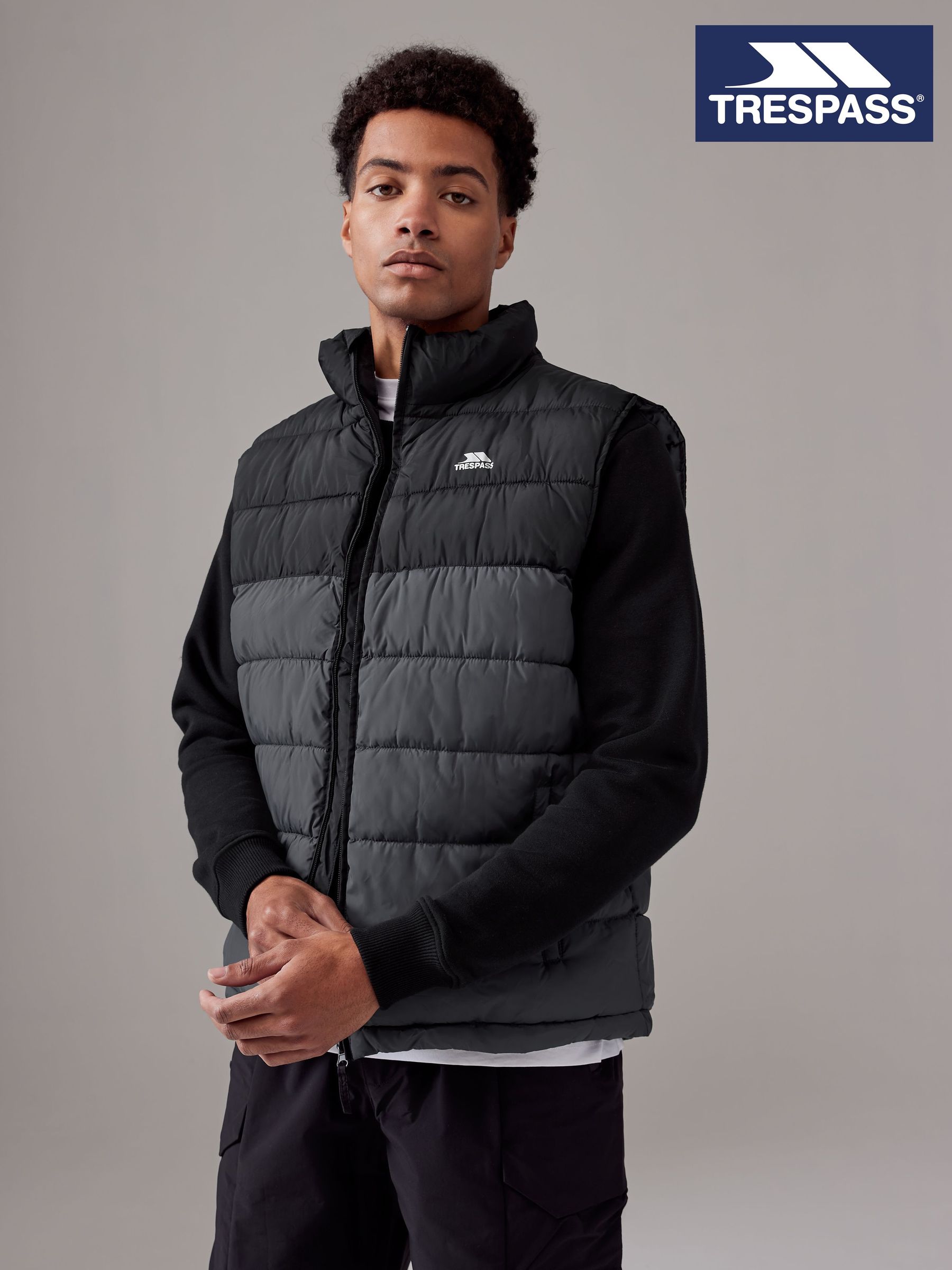 Trespass Herren Oskar Jacke – Gepolsterte Winterjacke Mit Kapuze, Wind- & Wasserabweisend