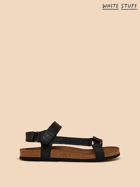 White Stuff Black Trek Footbed Sandals (B89722) | €27