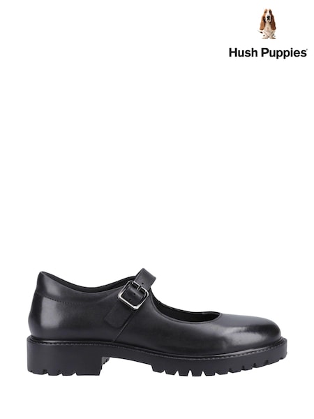 Piele neagră - Hush Puppies Copii mai mari Aurora Pantofi (B89852) | 387 LEI