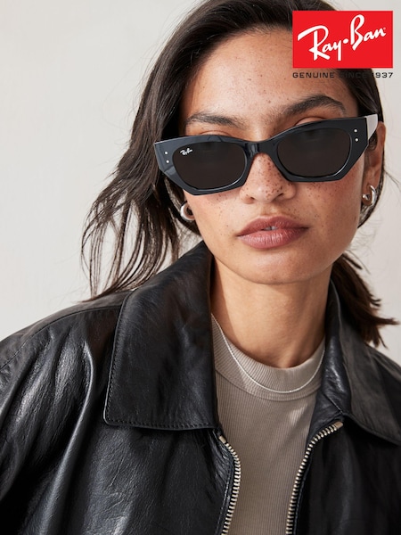 Ray Ban Zena Rb4430 Irregular Black Sunglasses (B89943) | €165