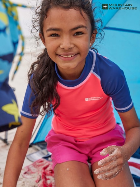 Mountain Warehouse Pink Kids Short Sleeved Rash Vest (B90083) | AED85