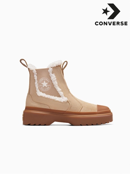 Converse Chuck Taylor Youth Suede Fleece Lined Lugged Chelsea Boots (B90170) | 268 LEI
