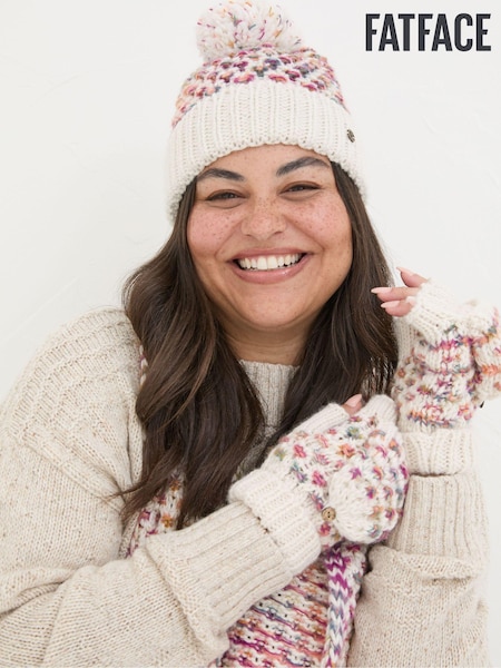 FatFace Ivory Spacedye Bobble Hat (B90335) | €18