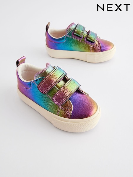 Rainbow Metallic Standard Fit (F) Chunky Trainers With Touch Fastening (B90361) | €16 - €18