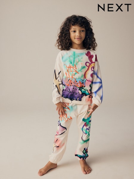 Creme/Rosa/Grün - 100% Cotton Reindeer Christmas Joggers (3-16yrs) (B90509) | 18 € - 23 €