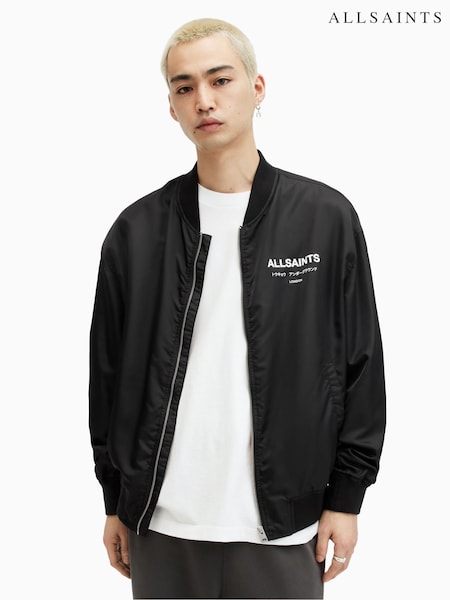 AllSaints Black Underground Bomber Jacket (B90619) | €356