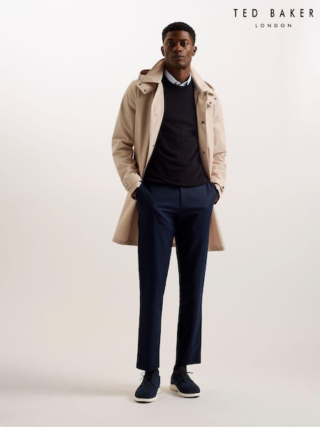 Ted Baker Brown Batterc Hooded Commuter Trench Jacket (B90801) | €133