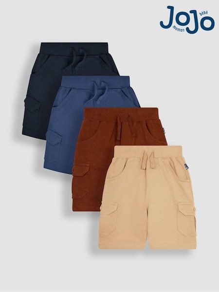 JoJo Maman Bébé 4-Pack Jersey Cargo Shorts (B90972) | 46 €