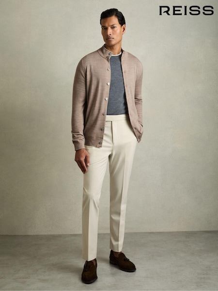 Reiss Harlow Merino Wool Button-Through Funnel Neck Cardigan (B91165) | € 155