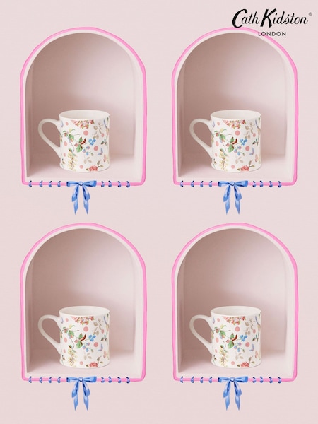 Cath Kidston Cream Mollie Mug Set Of 4 (B91241) | €54