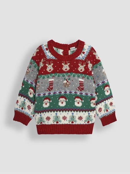 JoJo Maman Bébé Knitted Christmas Festive Friends Fair Isle Jumper (B91307) | 48 €