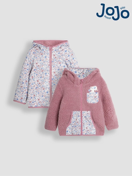 Jojo Maman Bébé Reversible Hooded Teddy Fleece (B91417) | €52