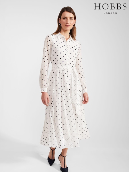 Hobbs White Petite Lucilla Dress (B91471) | €116