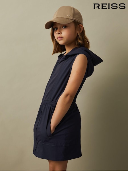 Reiss Navy Talli 9-13 yrs Shell Hooded Dress (B91481) | €90