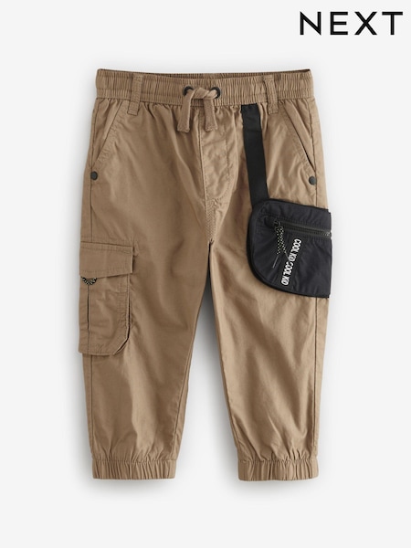 Светло-коричневый коричневый Bumbag - Lined 100% Cotton Cargo Trousers (3mths-7yrs) (B91504) | €17 - €19