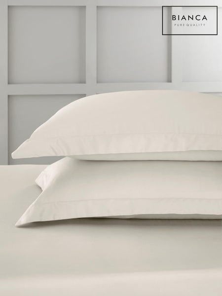 Bianca Set Of 2 400 Thread Count 100% Cotton Sateen Oxford Pillowcases (B91602) | €22