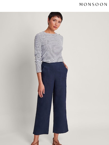 Albastru - Monsoon Parker 100% Lenjerie de pat Decupat/Trei sferturi Pantaloni (B91653) | 211 LEI
