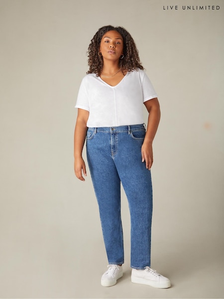 Live Unlimited Blue Mom Curve Regular Comfort Jeans (B91795) | €72