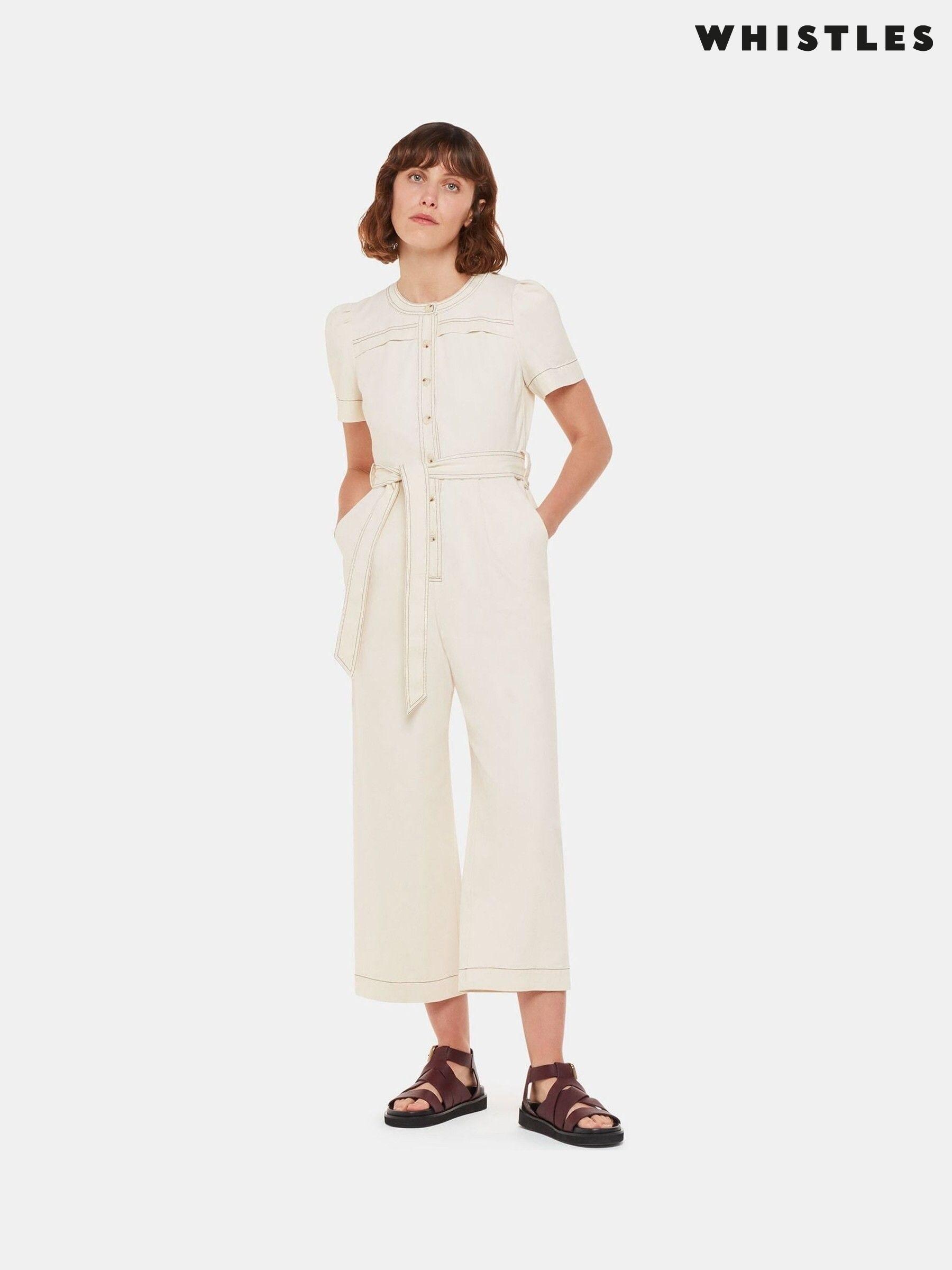 Womens petite white jumpsuit 2025
