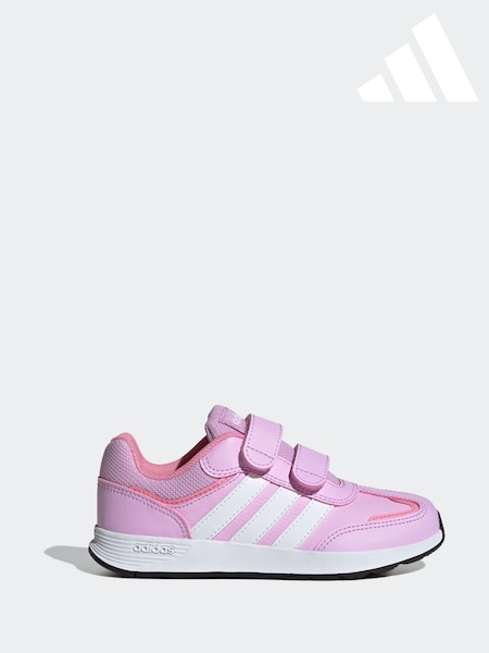 adidas White/Pink Kids Tensaur Switch Trainers (B91921) | €37