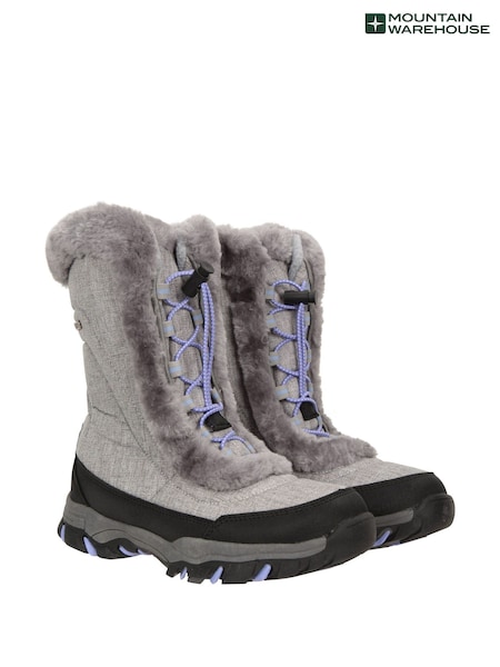 Mountain Warehouse Grey Ohio Youth Adaptive Snow Boots (B91936) | kr685