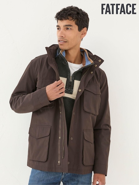 FatFace Truro Dark Brown Waterproof Jacket (B91966) | €66