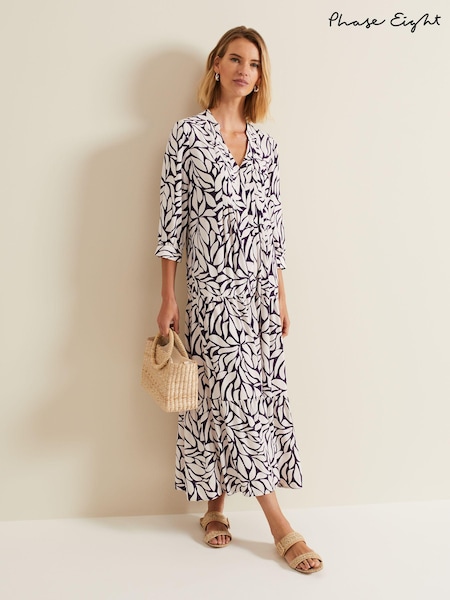 Phase Eight Purple Penele Geo Zip Midi Dress (B91971) | €60