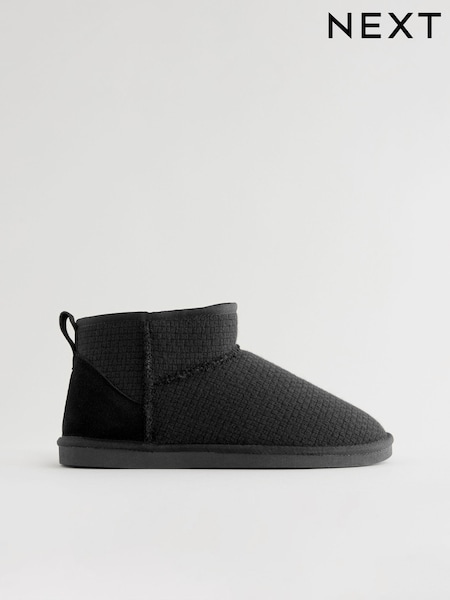 Grey Textured Boot Slippers (B92067) | €22