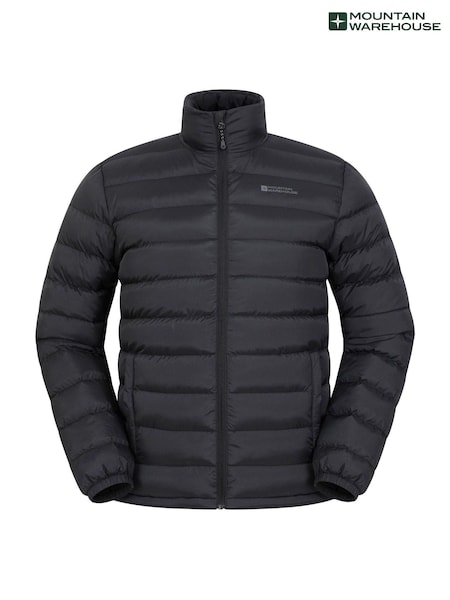 Mountain Warehouse Black Mens Vista Water Resistant Padded Jacket (B92263) | ₪201