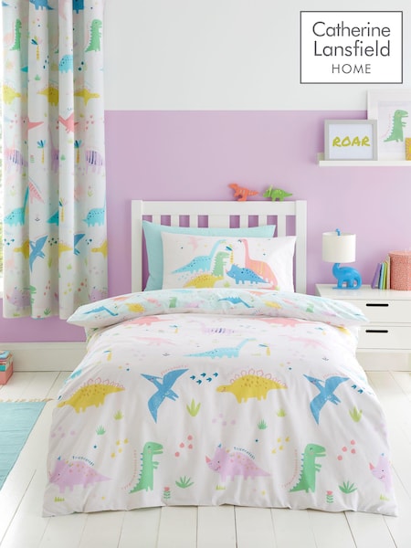 Catherine Lansfield Pink Dinosaur Friends Reversible Duvet Cover Set (B92347) | €18.50 - €31