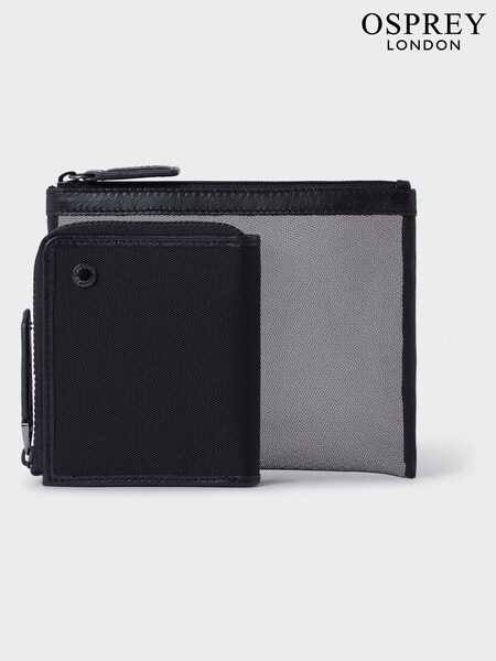 Osprey London The Business Class 3/4 Nylon Zip Around Black Wallet (B92351) | 345 zł