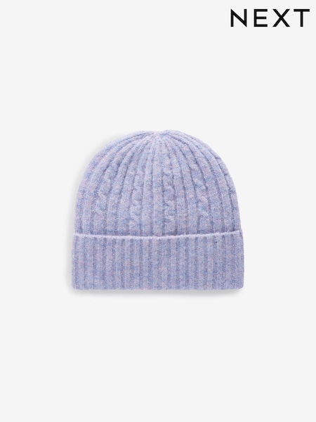 Vijolična - Cable Knit Beanie Hat (1-16yrs) (B92483) | € 4 - € 8