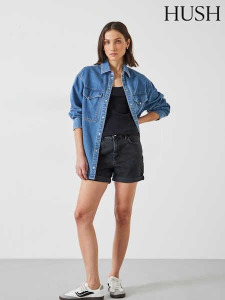 Hush Black Denim Shorts (B92501) | €30