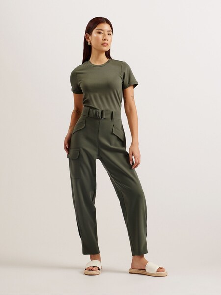 Ted Baker Graciej High Waisted Belted Tapered Cargo Jumpsuit (B92616) | €58