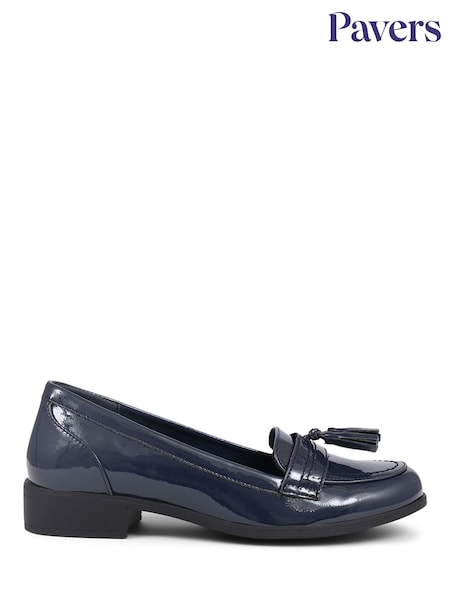כחול  - Pavers Smart Patent Loafers (B92725) | ‏166‏₪