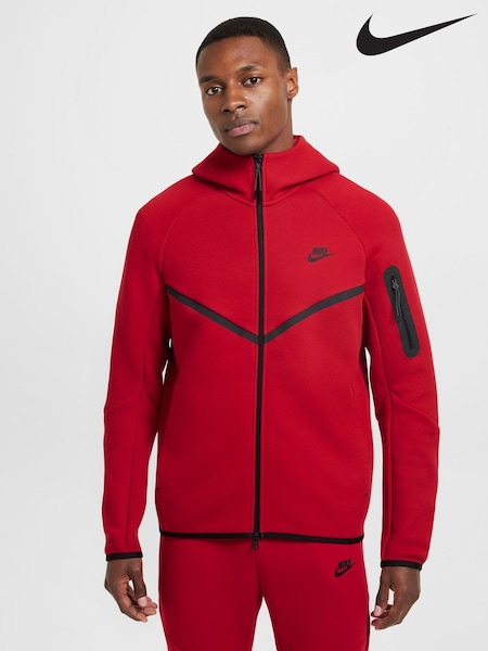 Nike Gym Red Tech Fleece Zip Up Hoodie (B92768) | €89