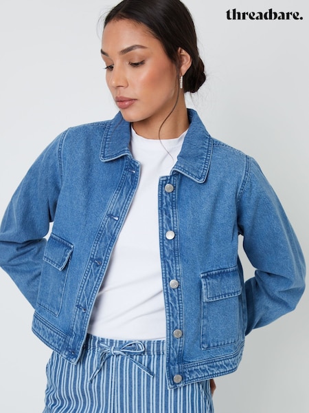 Threadbare Blue Boxy Denim 100% Cotton Jacket (B92829) | €42