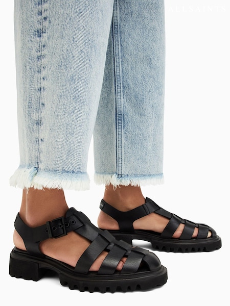 Negru - Sandale Allsaints Nessa (B92859) | 789 LEI