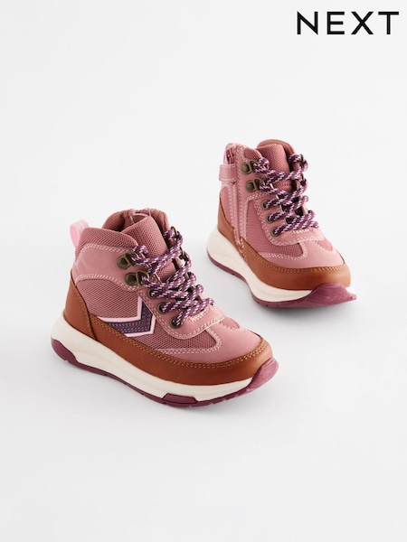 Roza nevtralna - Water Repellent Lace-Up Sporty Hiker Boots (B92883) | € 24 - € 28