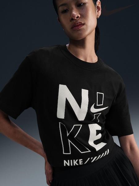 Nike Black Short Sleeve 100% Cotton Boyfriend T-Shirt (B93255) | €30