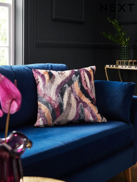 Savannah Cut Velvet Abstract Cushion (B93313) | ‏65 د.إ.‏