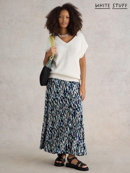 White Stuff Blue Jada EcoVero™ Maxi Skirt (B93346) | €34