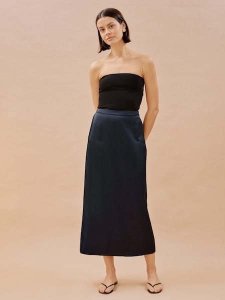 Albaray Blue Satin Skirt (B93516) | €39