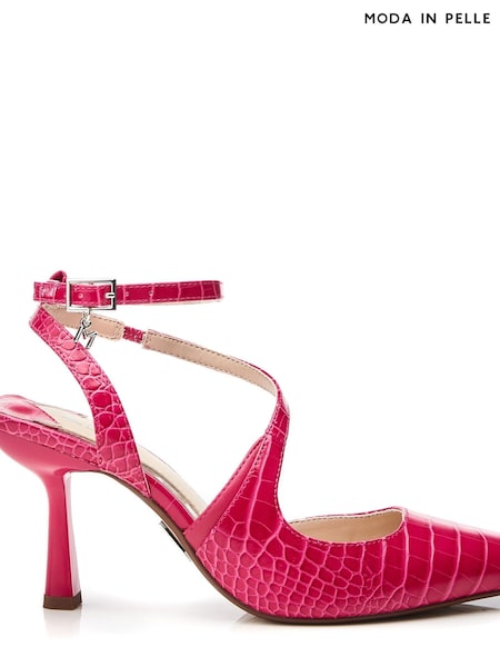 Moda in Pelle Gold Cyanna Kitten Heel Strappy Pointed Shoes (B93712) | €56