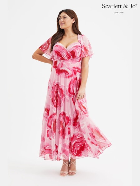 Scarlett & Jo Kemi Bolero Wrap Bodice Mesh Maxi Gown (B94054) | €57