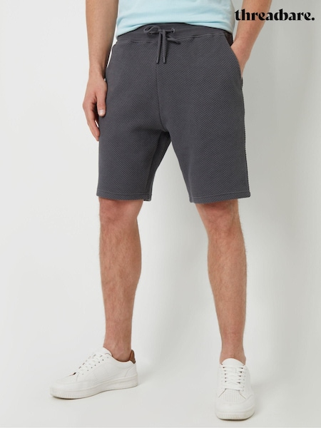 Gri - Pantaloni scurți pentru transpirație Threadbare Waffle Texture (B94072) | 83 LEI