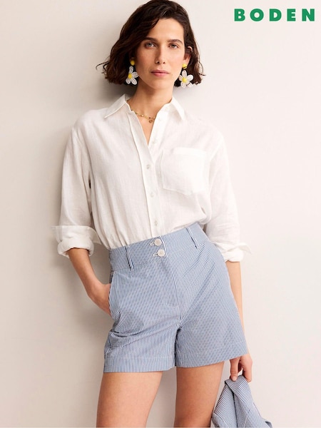 Boden Blue Westbourne Textured Shorts (B94101) | €46